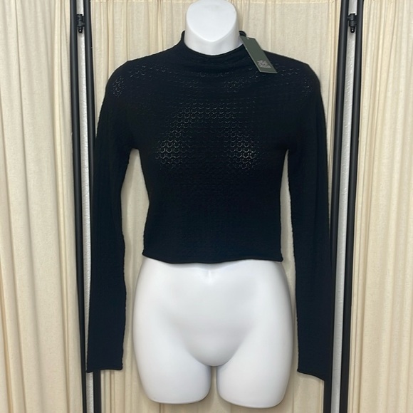 NEW! WILD FABLE KNITTED LIGHT TURTLENECK BLACK SWEATER SIZE XXS - Picture 1 of 8